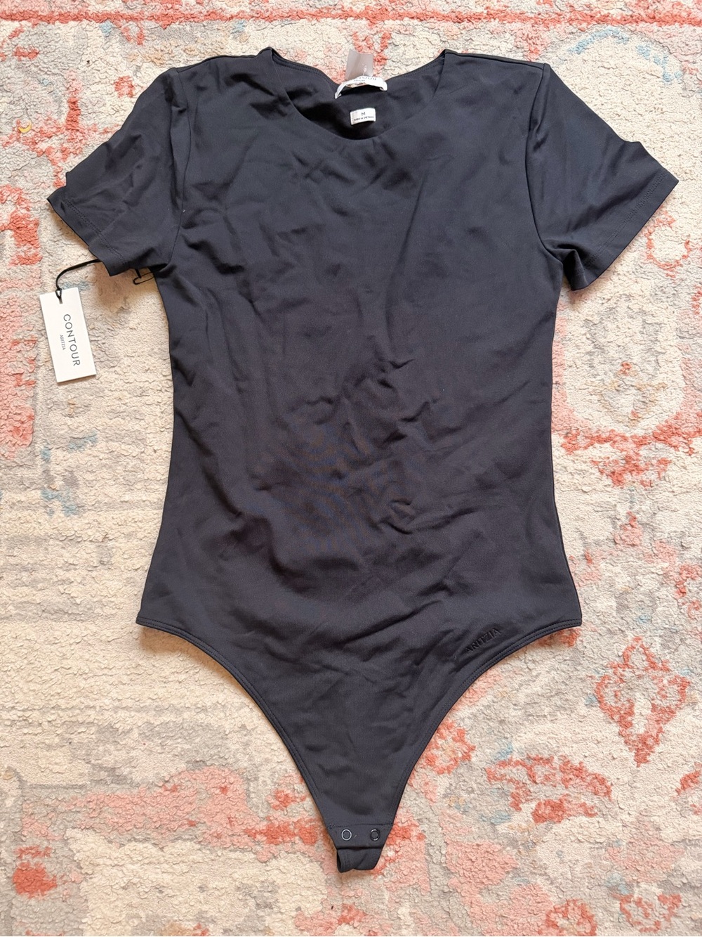 Aritzia Black Short-Sleeve Kids One-Piece Bodysuit